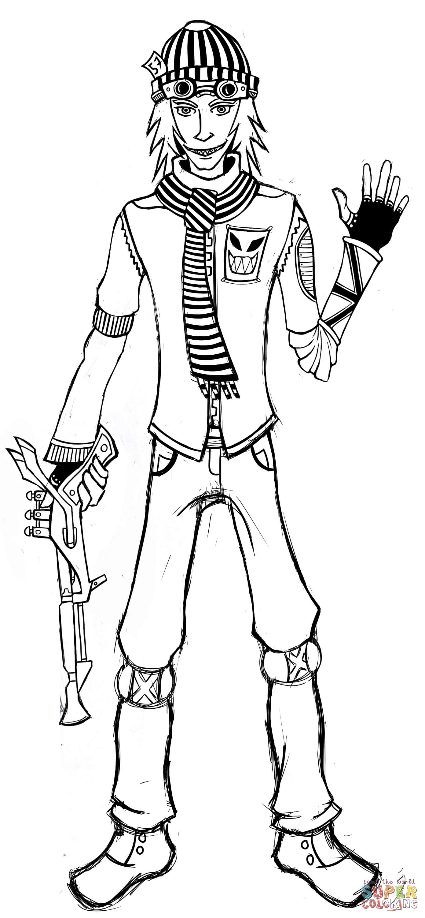 Steampunk guy coloring page free printable coloring pages