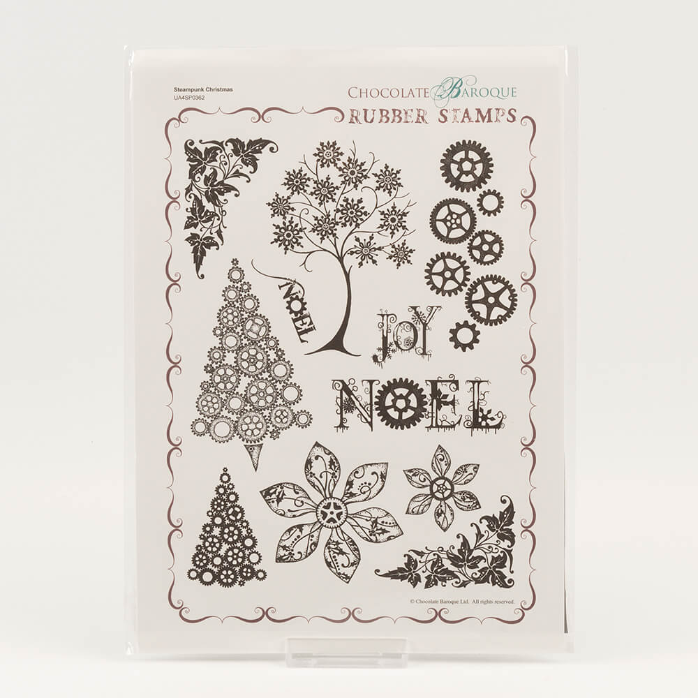 Chocolate baroque steampunk christmas a stamp set