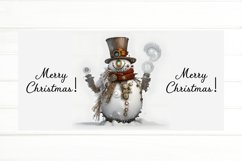 Steampunk snowman mug merry christmas sublimation