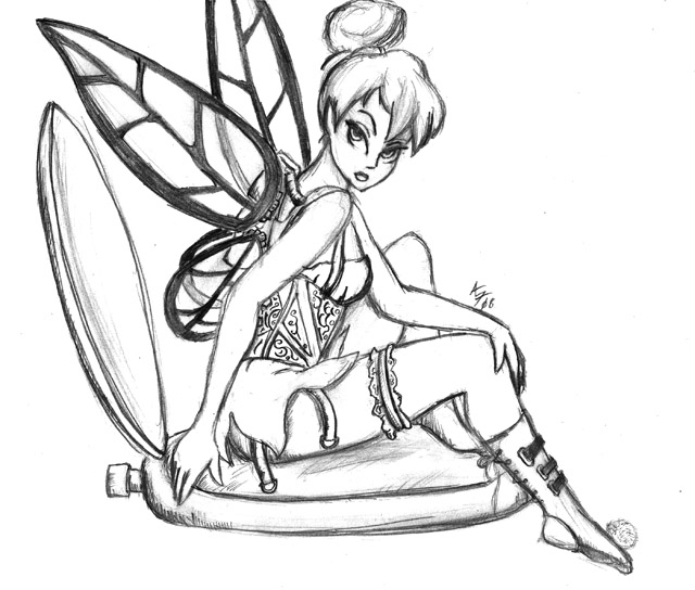 Steampunk tinkerbell wip by kaladam on