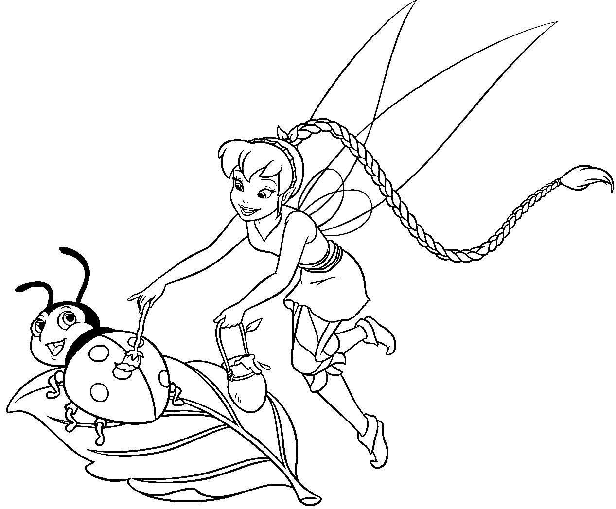 Tinker bell coloring pages for girls â