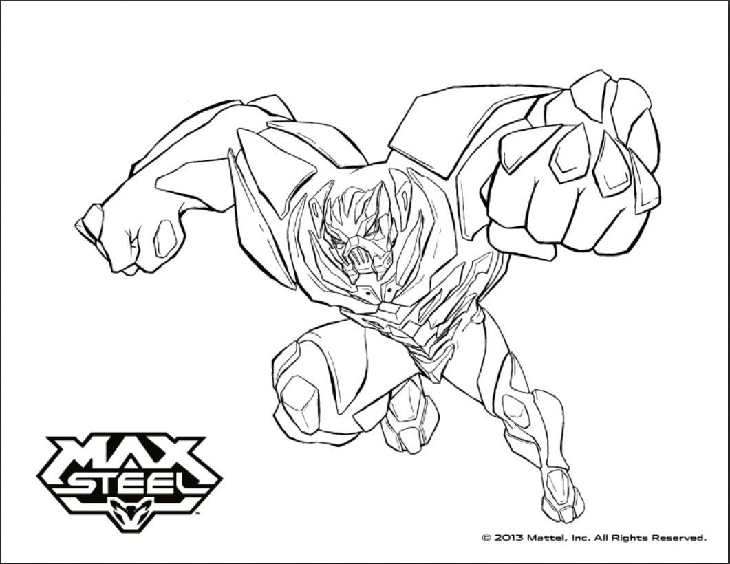 Max steel coloring pages to print