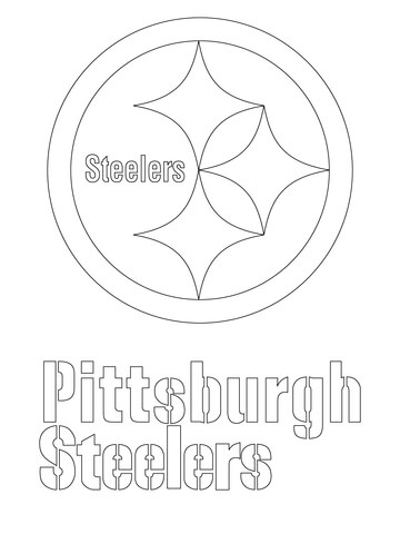 Pittsburgh steelers logo coloring page free printable coloring pages