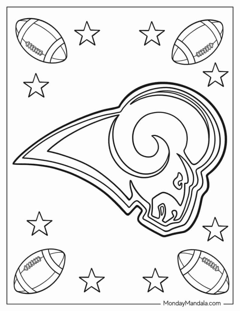 Football coloring pages free pdf printables