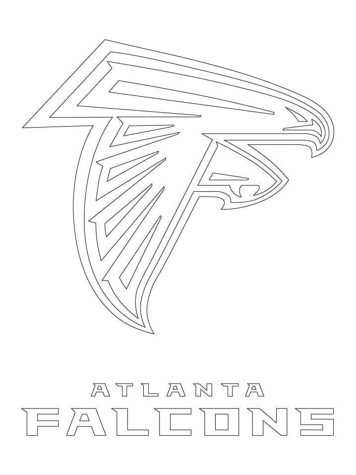Atlanta falcons logo coloring page