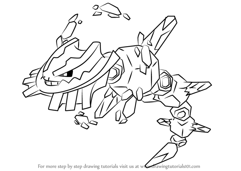 How to draw mega steelix from pokemon