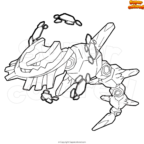 Coloring page pokemon mega steelix