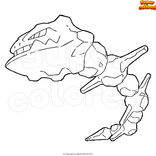 Coloring page pokemon steelix