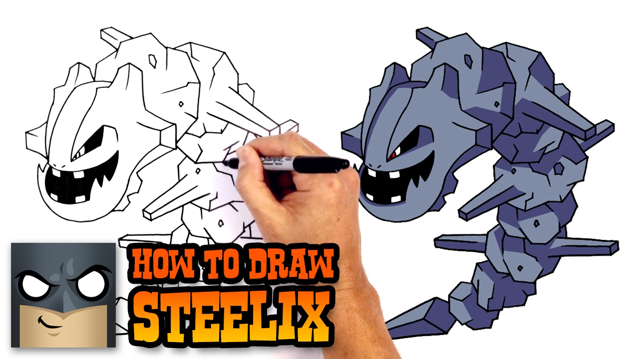 How to draw steelix pokeon