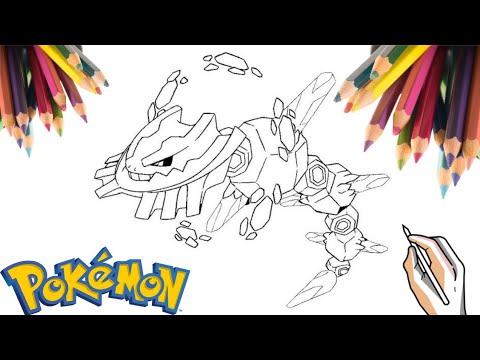 O desenhar o pokãmon mega steelix how to draw pokãmon mega steelix