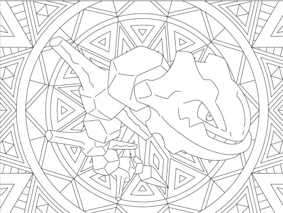 Steelix coloring page