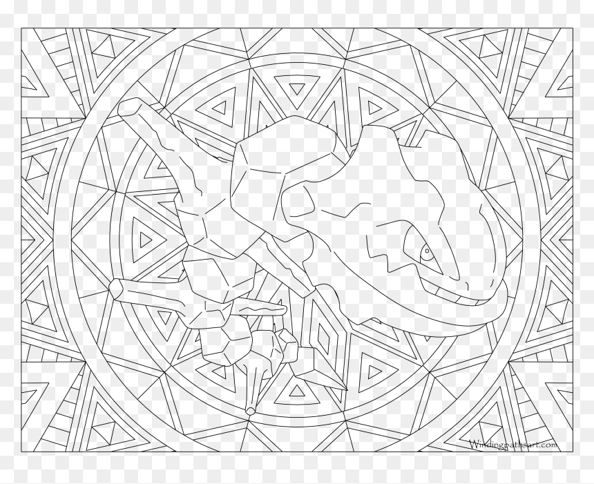 Steelix pokemon coloring page