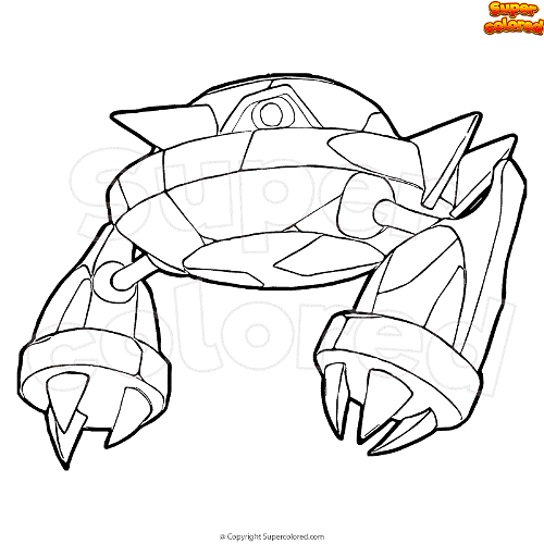 Coloring page pokemon metang