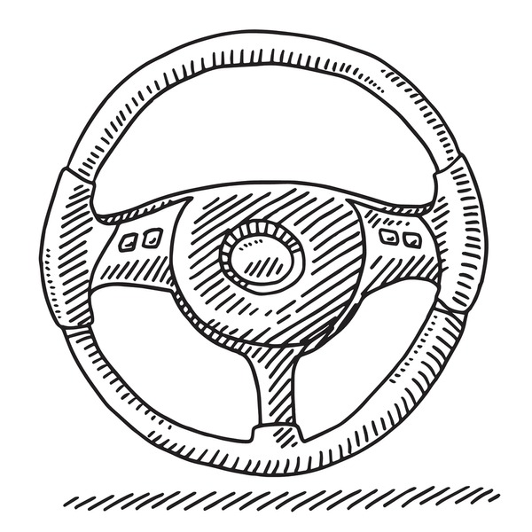 Thousand car steering wheel drawing royalty