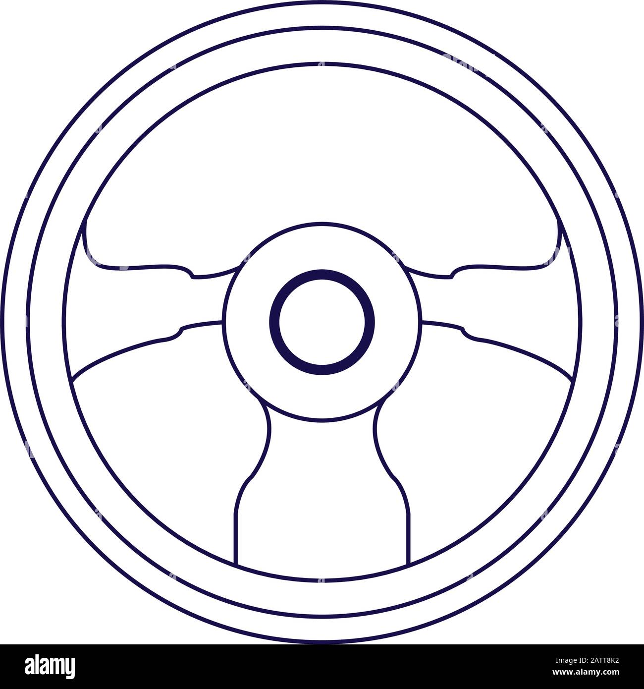 Steering wheel icon flat design stock vector image art