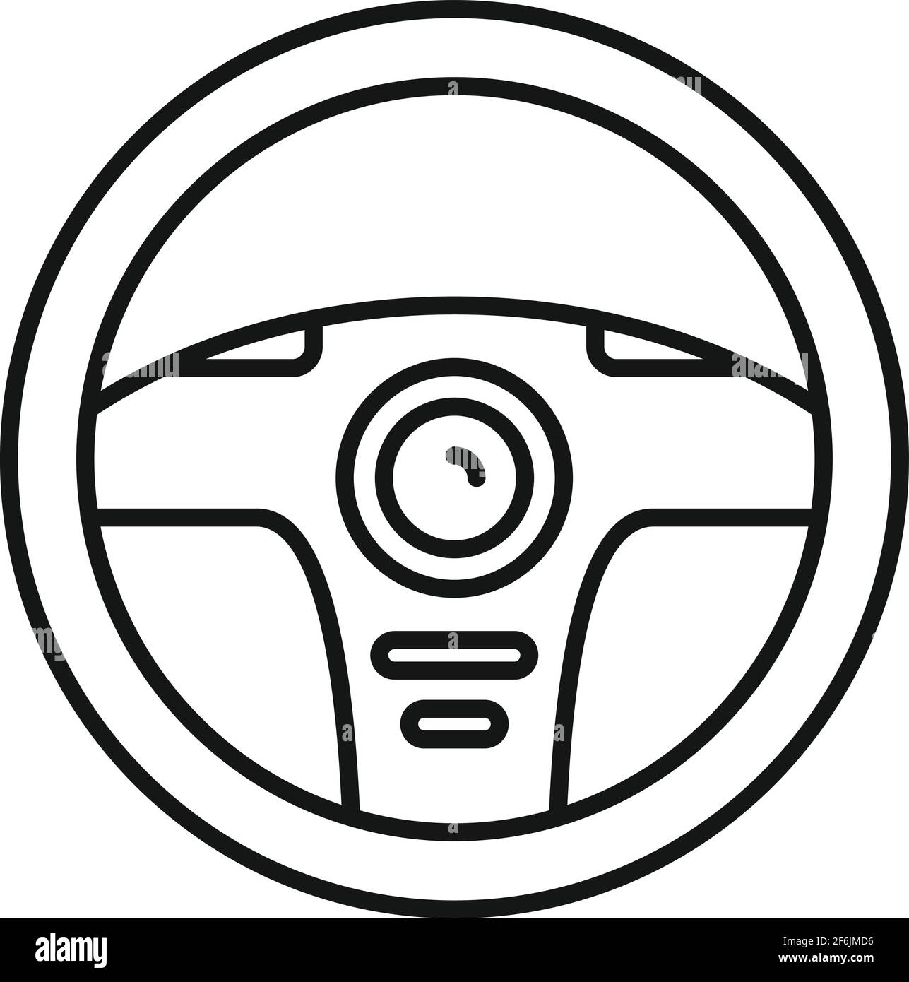 Car steering wheel icon outline style stock vector image art