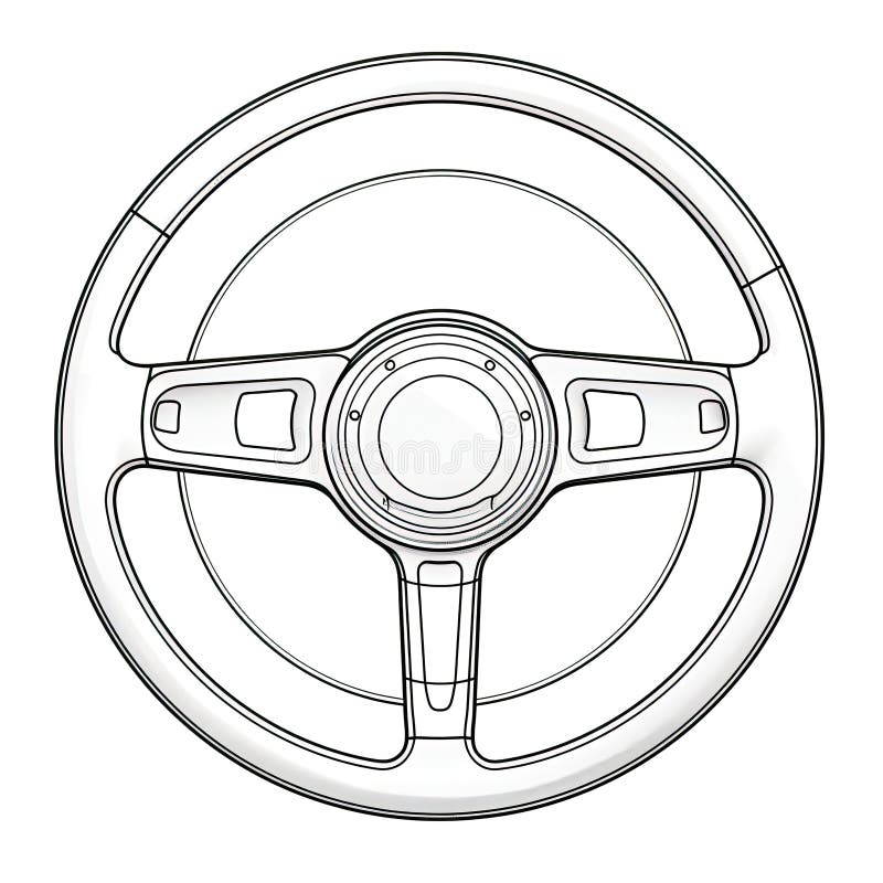 Car steering wheel ai generated stock image