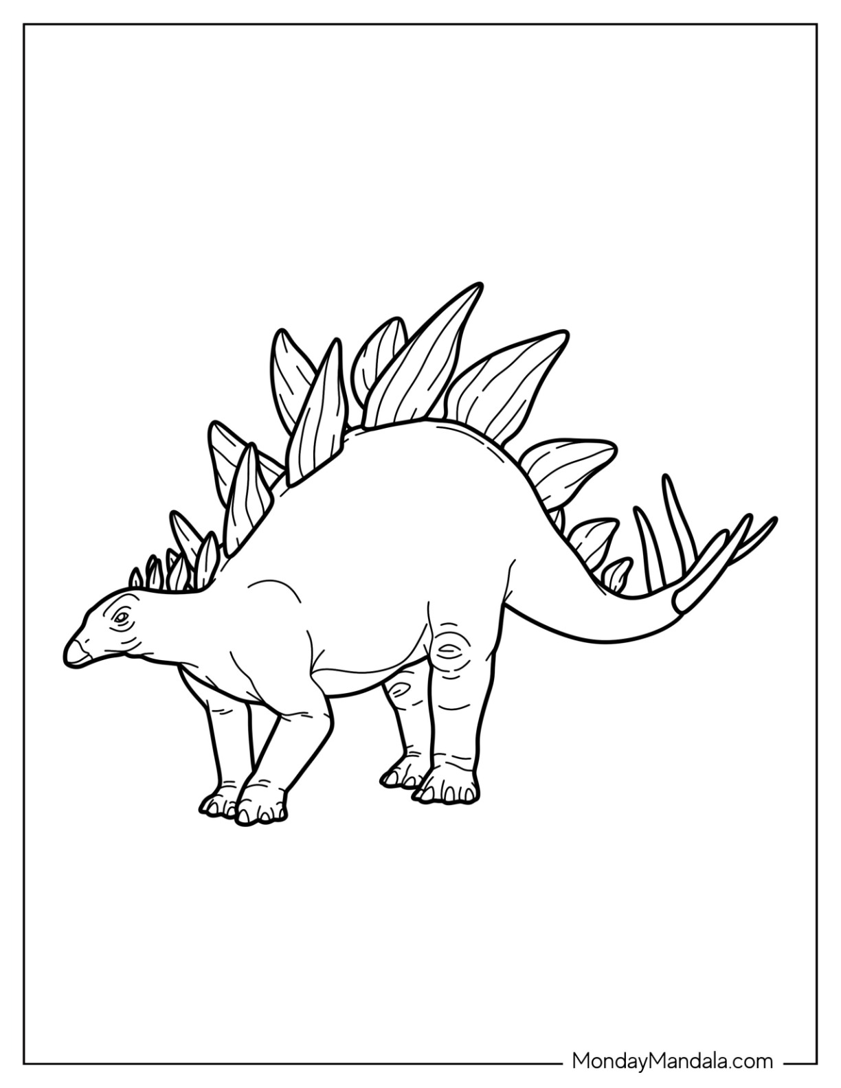 Stegosaurus coloring pages free pdf printables