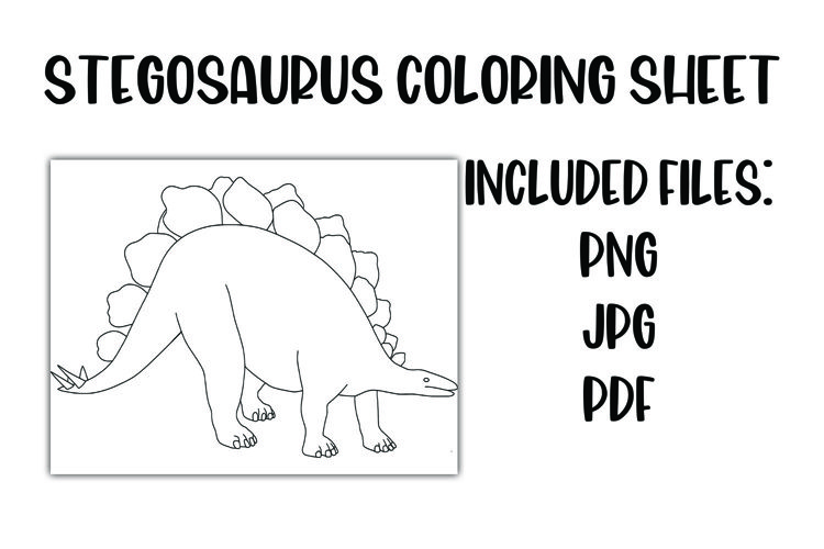 Stegosaurus dinosaur coloring sheet