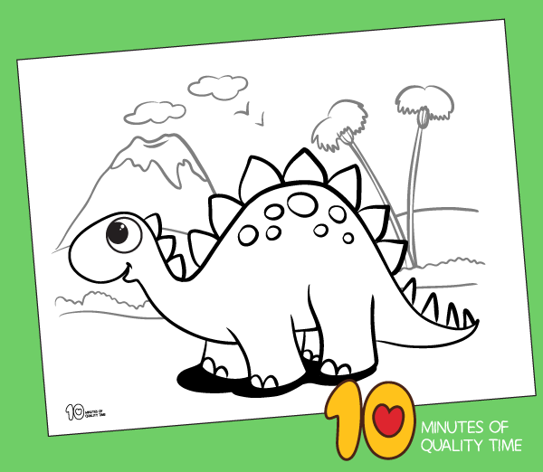 Stegosaurus coloring page â minutes of quality time