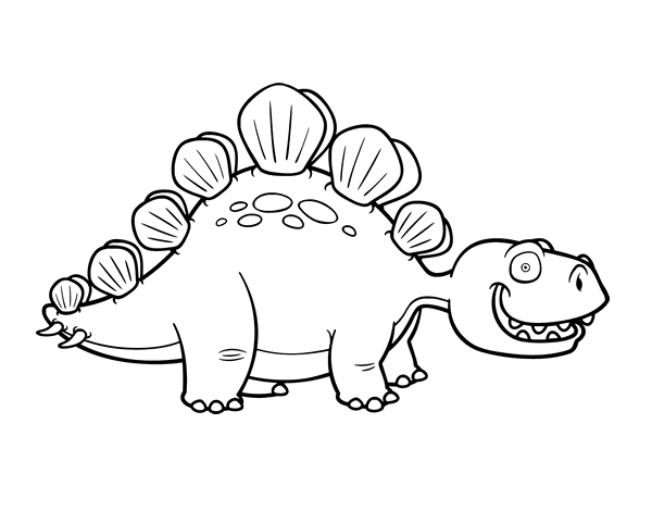 The stegosaurus coloring page