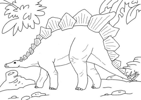 Stegosaurus coloring pages pdf for kids