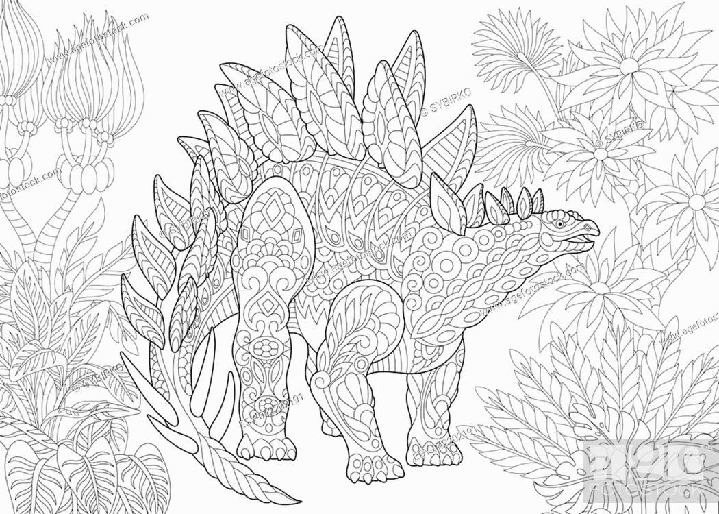 Coloring page of stegosaurus dinosaur of the jurassic and early cretaceous periods stock vector vector and low budget royalty free image pic esy