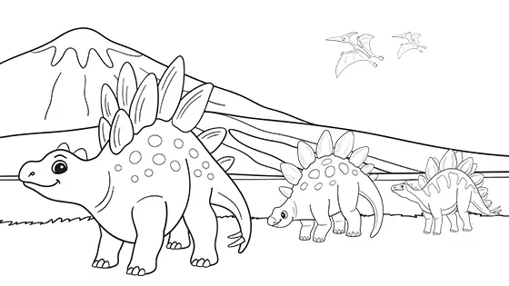 Stegosaurus coloring pages for kids free pdfs