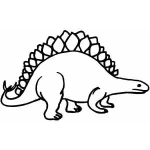 Sad stegosaurus coloring page