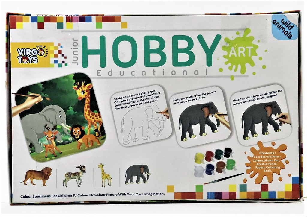 Junior hobby stencil art craft drawing kit for kids â tracing and c â intelkids