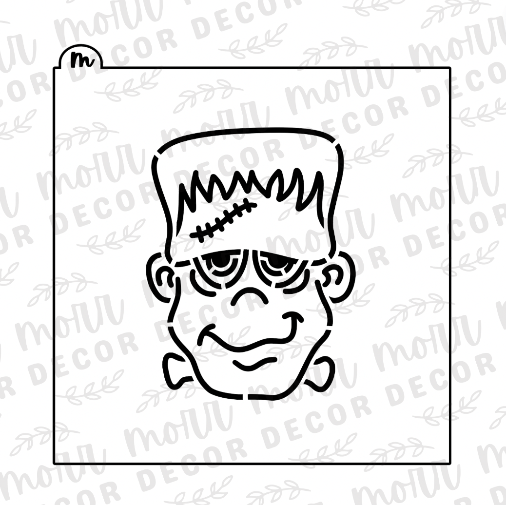 Pyo frankenstein head cookie stencil with matching cookie cutter â morr decor