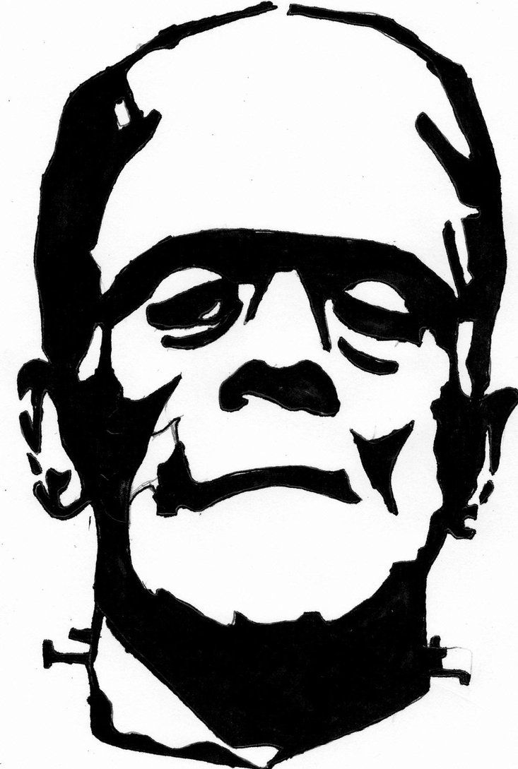 Dracula silhouette frankenstein outline drawing frankenstein face drawing frankenstein art vintage tattoo design silhouette art