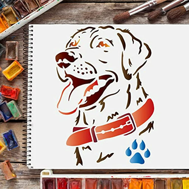 Labrador dog stencil x inch labrador retriever dog stencils for painting reusable labrador face stencil for painting on wood tile paper fabric floor wall