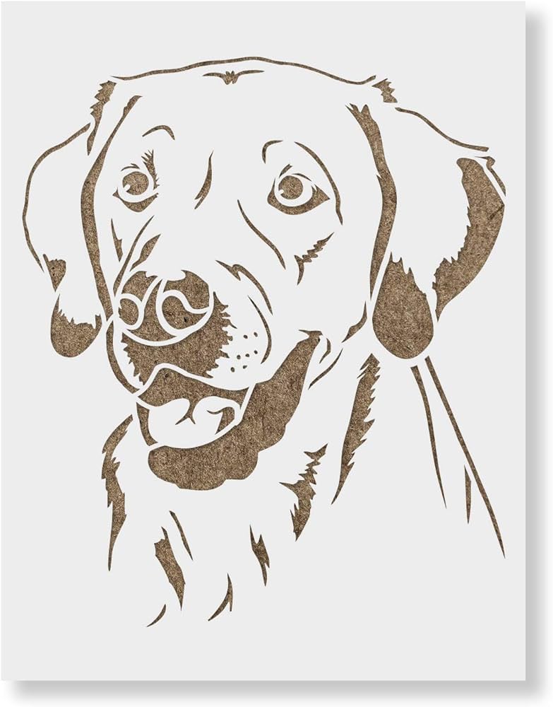 Labrador face stencil