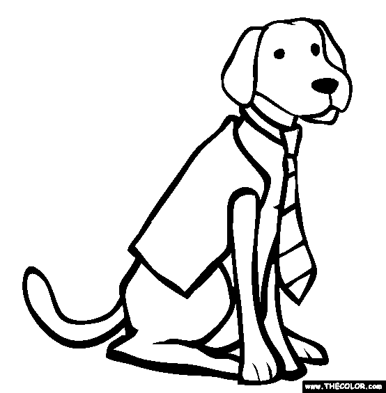 Dogs online coloring pages