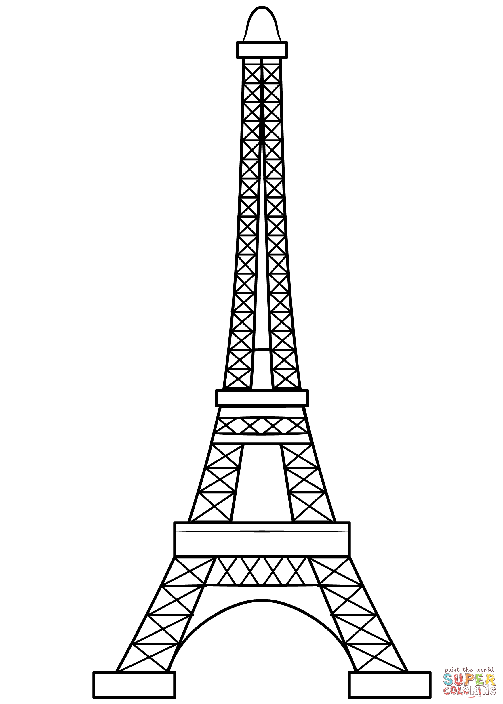 Eiffel tower coloring page free printable coloring pages