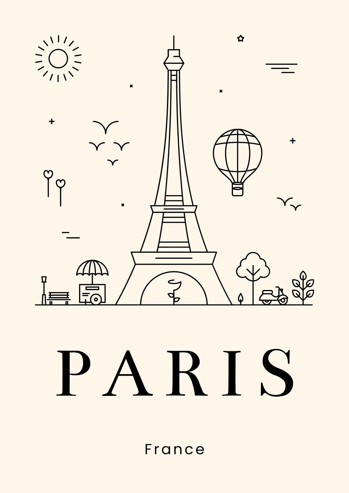 Free and customizable paris templates