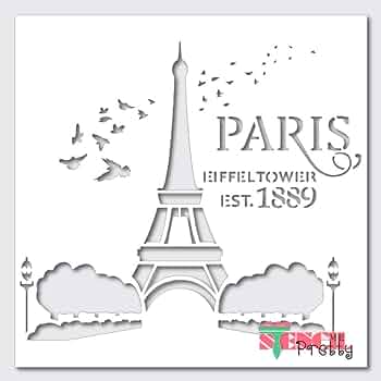 Paris eiffel tower stencil best vinyl large stencils for painting on wood canvas wall etc