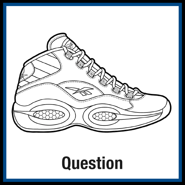 Reebok question sneaker coloring pages