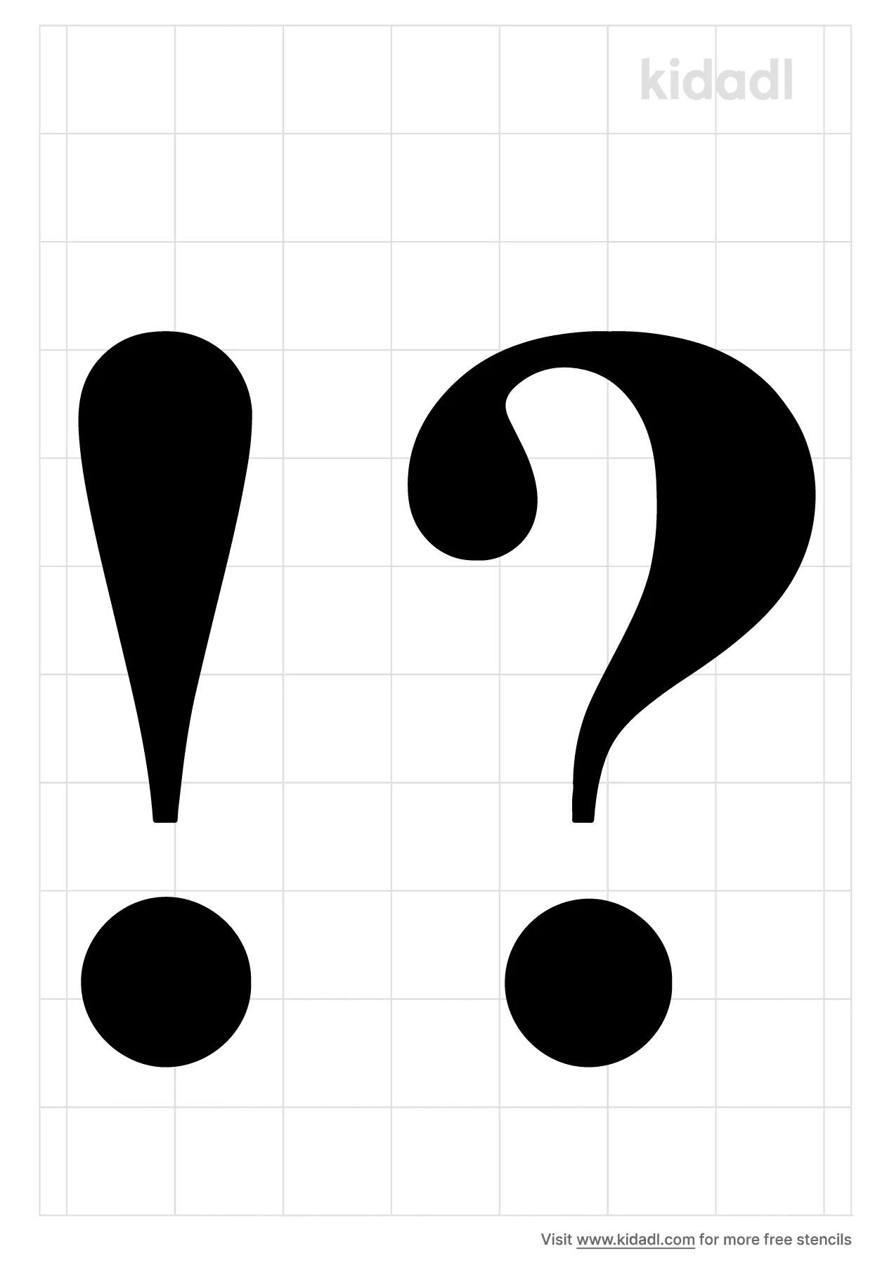 Free exclamation point and question mark stencil stencil printables