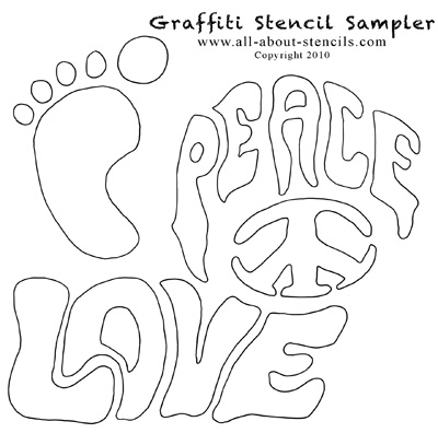 Graffiti art stencils and free stenciling patterns