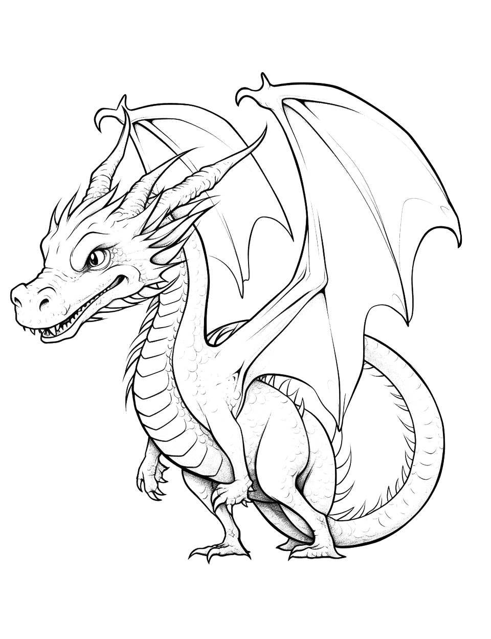 Dragon coloring pages free printable sheets