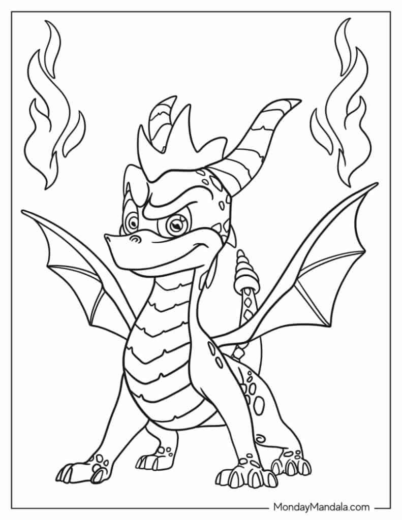 Dragon coloring pages free pdf printables