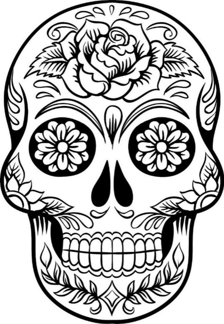 Free printable skull coloring pages for kids