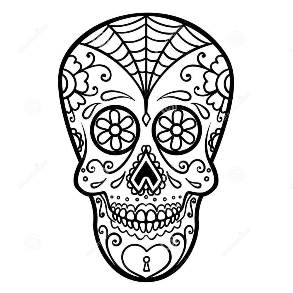 Dia de los muertos skull stencil for sneakers â khameleon kickz
