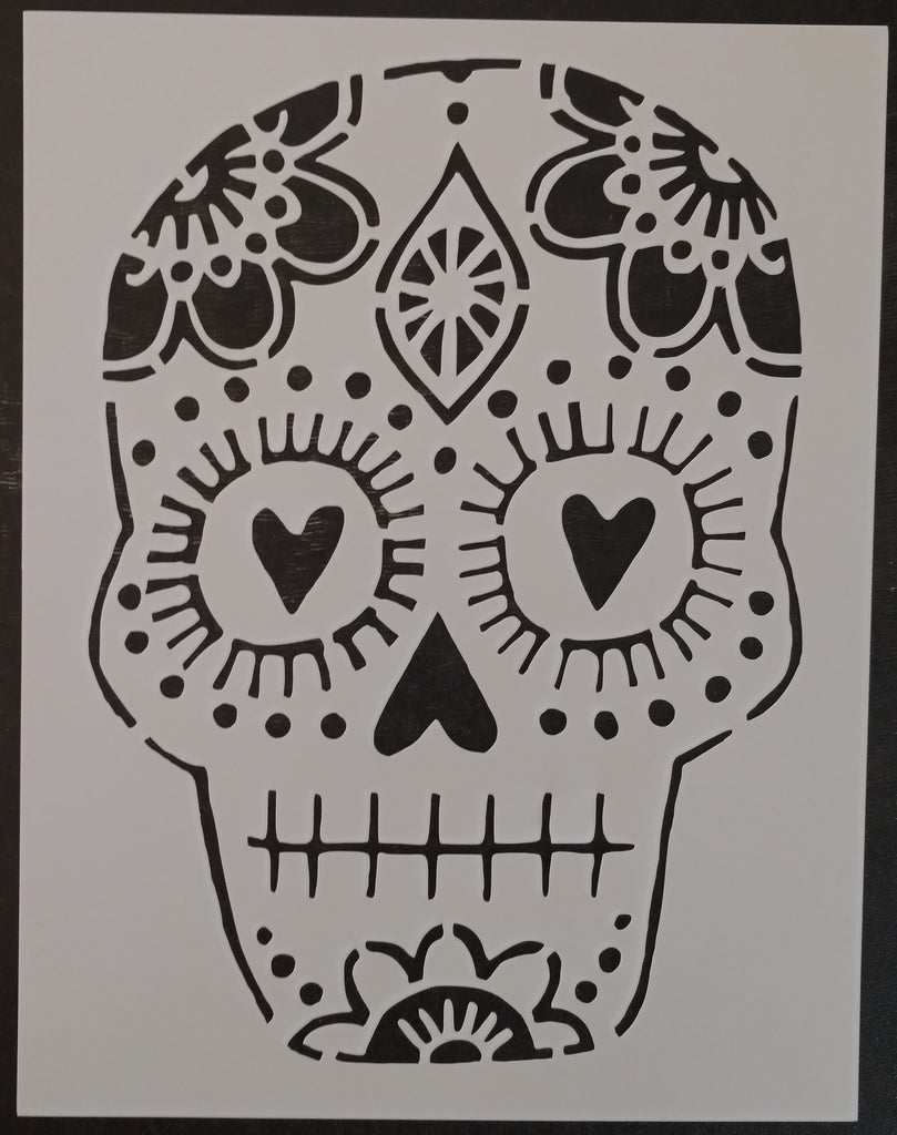 Day of the dead dia de los muertos male sugar skull custom stencil â my custom stencils