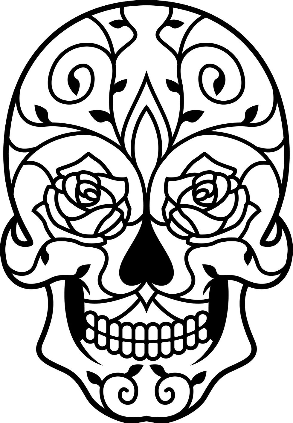 Sugar skull stencils sweettraditions