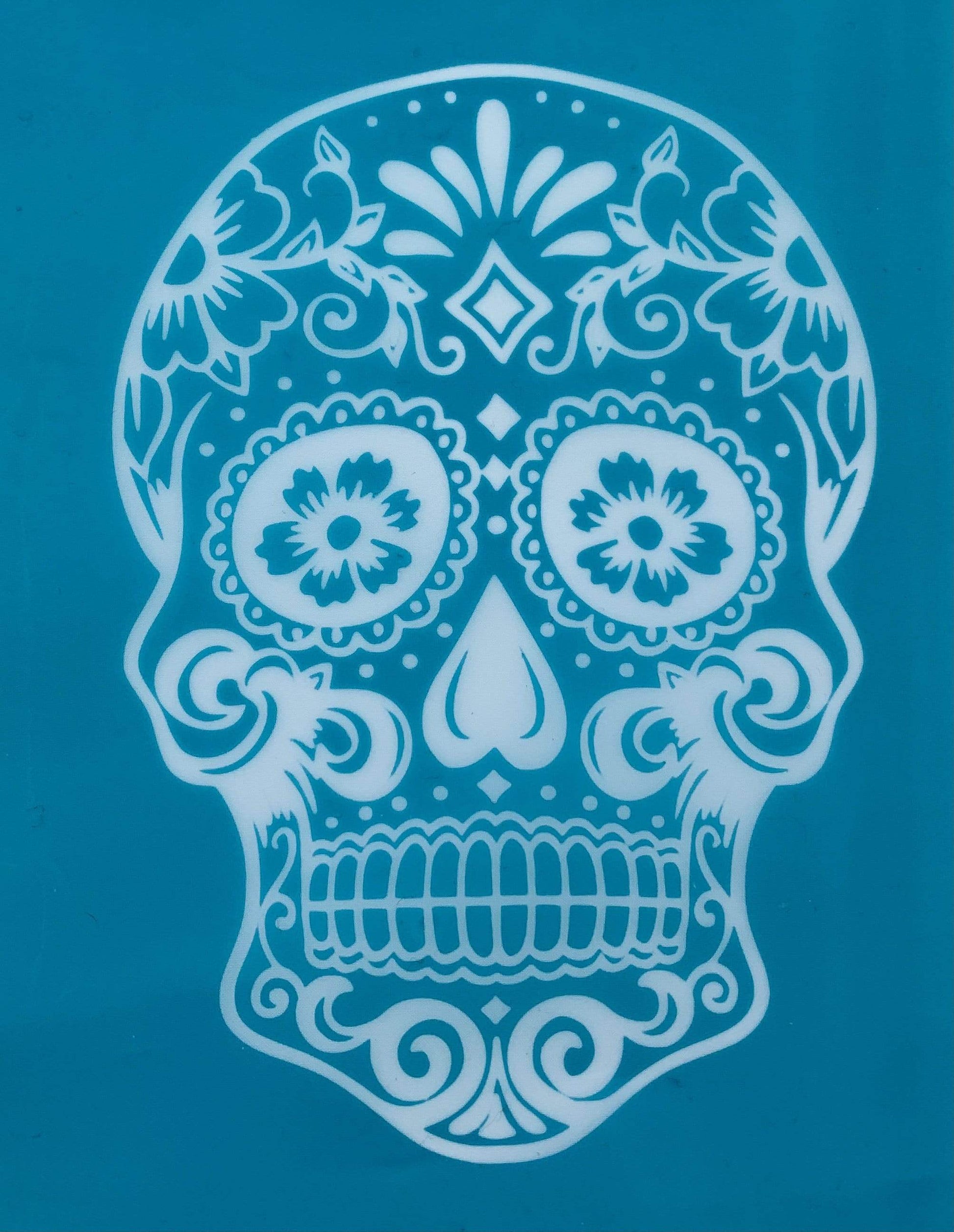 Sugar skull silk screen stencil â fuse muse fused glass