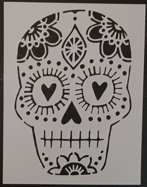 Day of the dead dia de los muertos male sugar skull custom stencil â my custom stencils