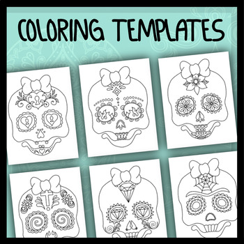 Sugar skull template tpt